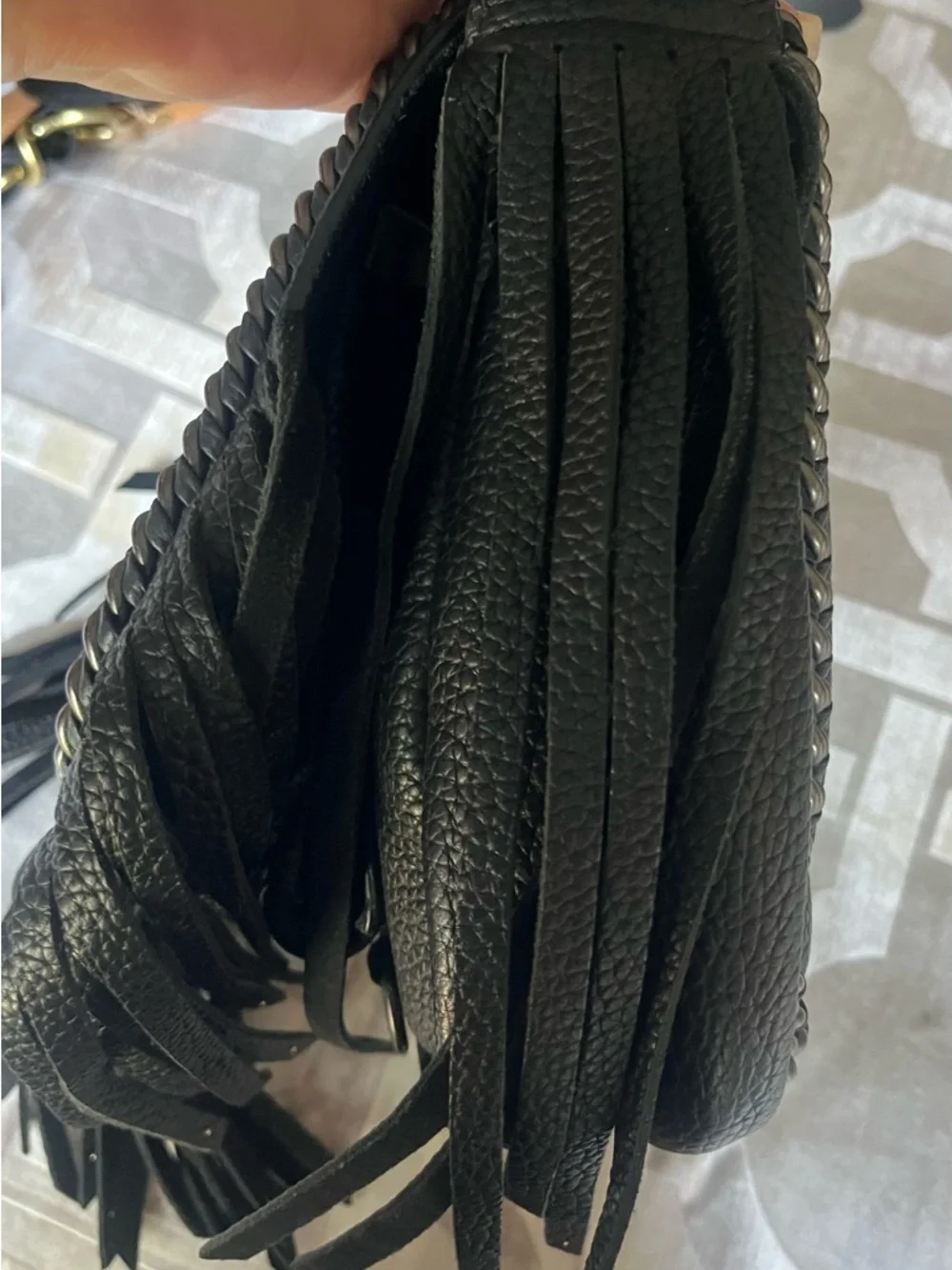 Coach Dakota Fringe Flap Crossbody Bag Black Whiplash  EUC - Picture 14 of 14